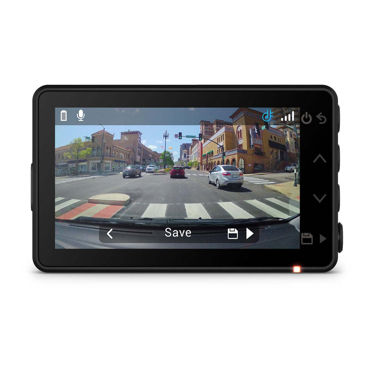 Garmin Dash Cam X110 on the 2.4-inch display for quick playback after drives.
