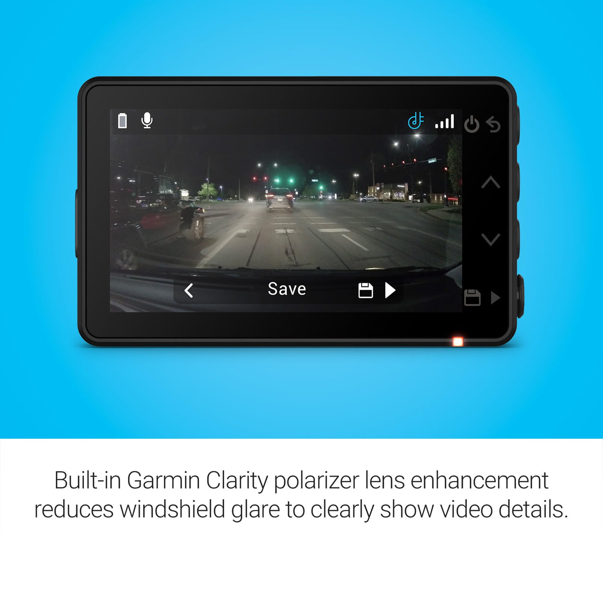 Garmin Vault access for secure online video storage and sharing.