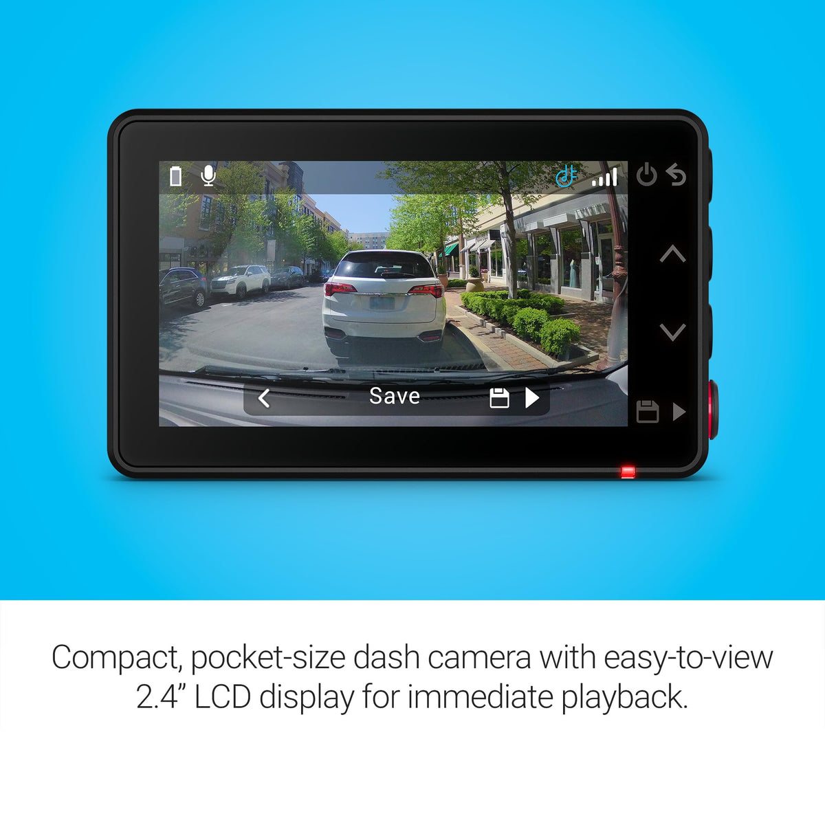 Garmin Dash Cam X210 GPS overlay marking time and location of events.