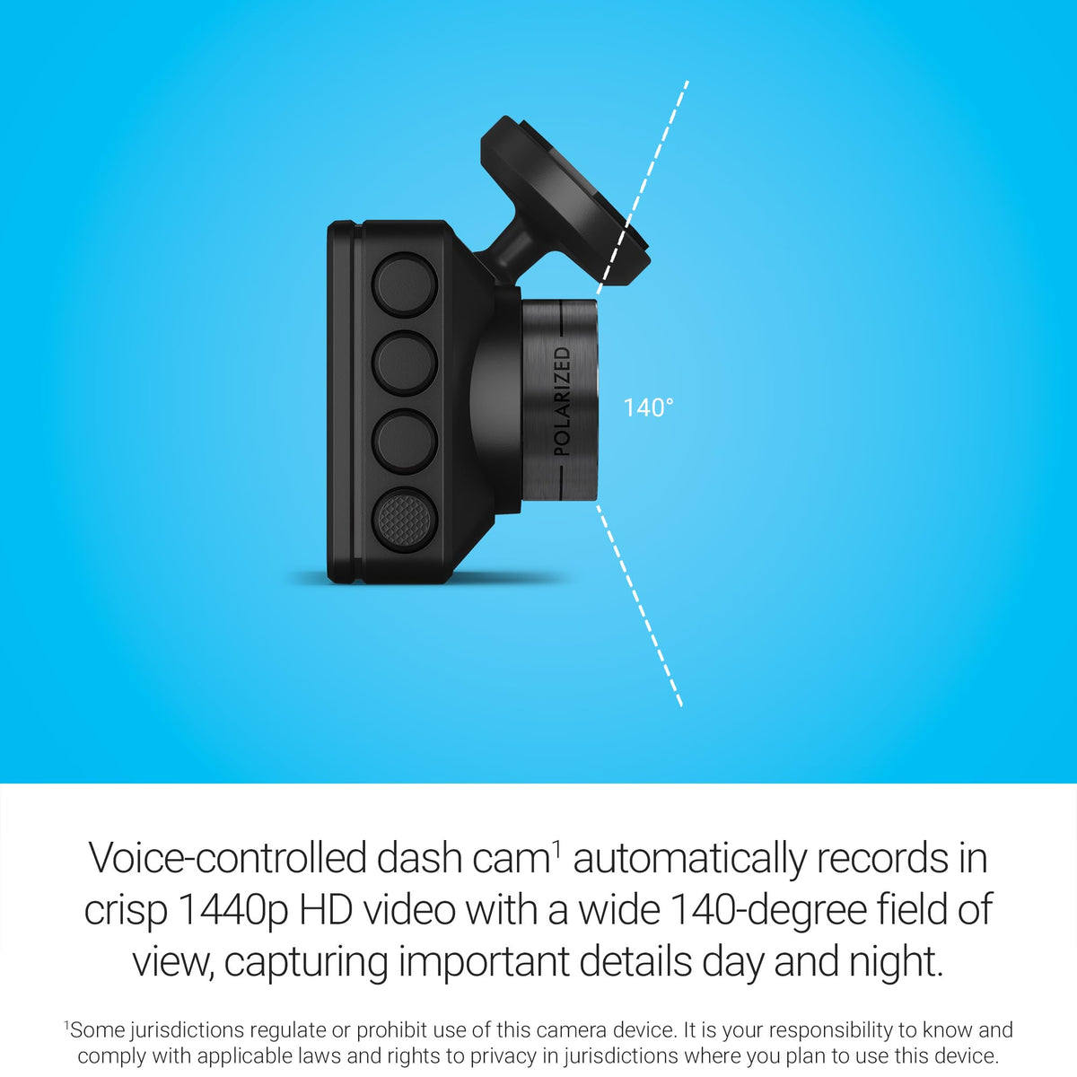 Garmin Dash Cam X210 LCD display for quick clip previews and navigation.