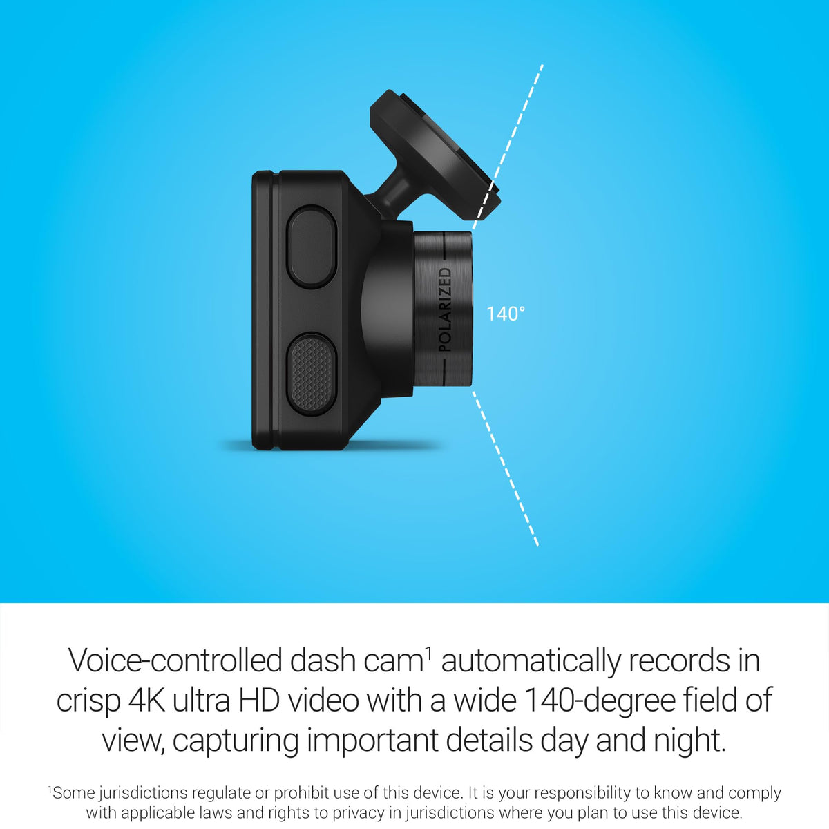 Garmin Clarity polarizer on X310 reduces windshield glare for daytime footage