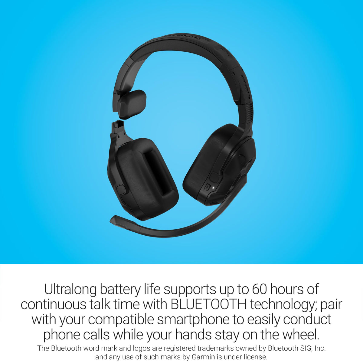 Garmin dēzl Headset 210 dual Bluetooth connects two devices for seamless media and calls