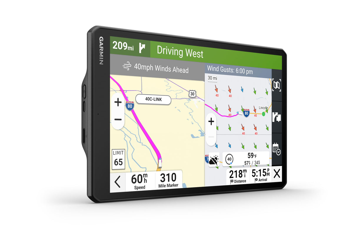 Garmin dēzl OTR1020 BirdsEye satellite imagery offers destination overview from above