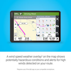 Garmin dēzl OTR1020 PrePass notifications save time at weigh stations