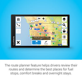 North America map updates on Garmin dezl OTR610 cover US, Canada, Mexico