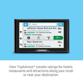 Garmin Drive 52 screen highlighting detailed map updates for US and Canada.