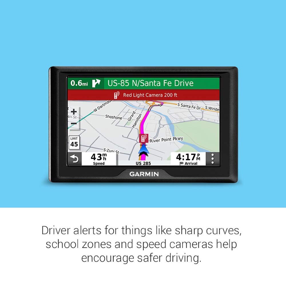 Garmin Drive 52 renewed packaging conveying refurbished value and ready navigation.