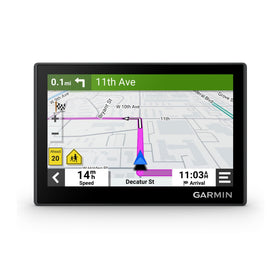 Garmin Drive 53 route view showing food fuel and rest stops along journey