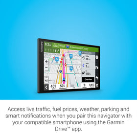Garmin DriveSmart 86 Alexa built-in for hands-free music and news.