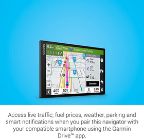 Alexa Built‑in on Garmin DriveSmart 86 for hands-free music and news