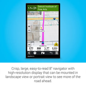 Garmin DriveSmart 86 live traffic updates help avoid delays.