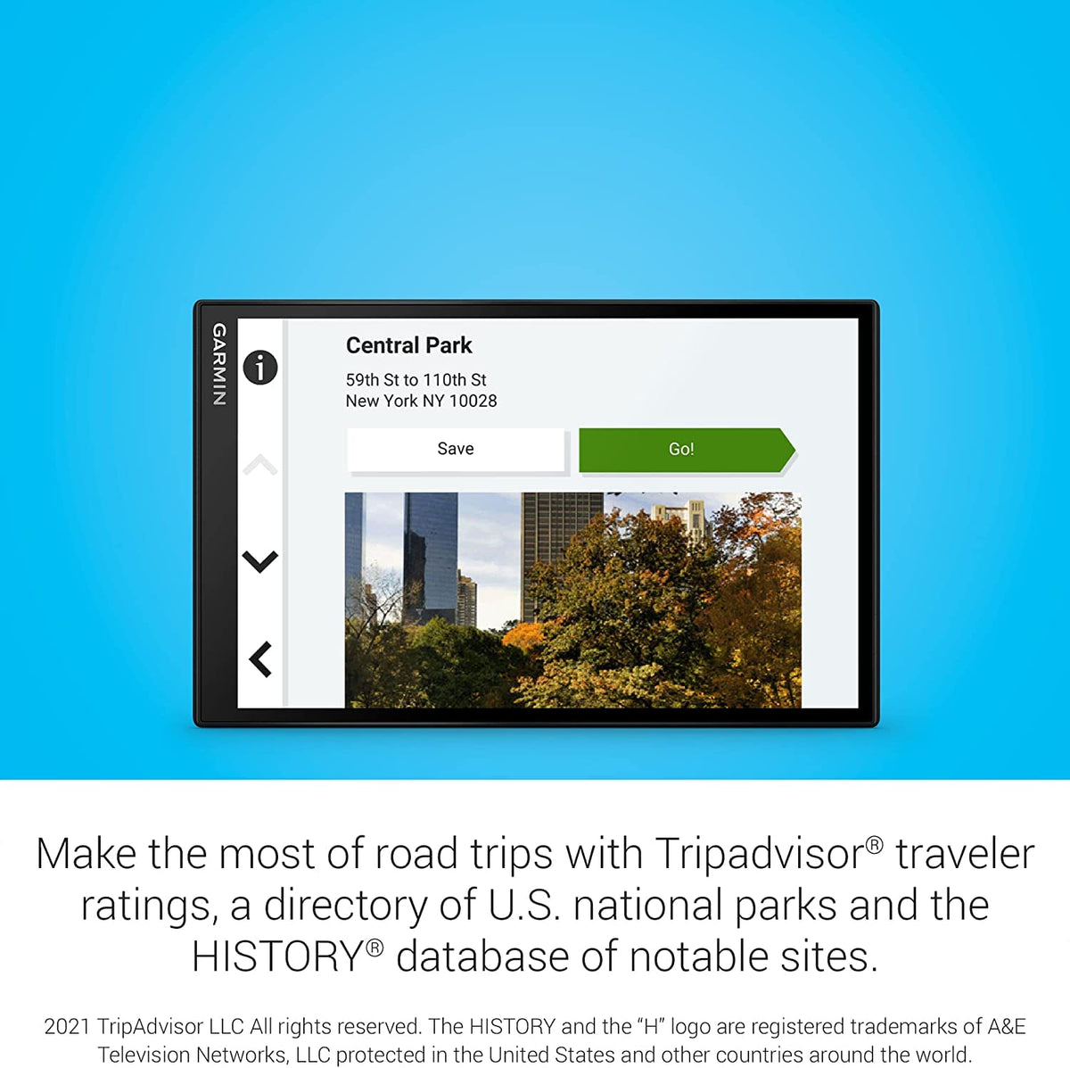 National Parks directory accessible on Garmin DriveSmart 86