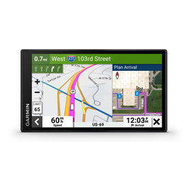 Garmin dēzl OTR610 6-inch display offering clear truck navigation.