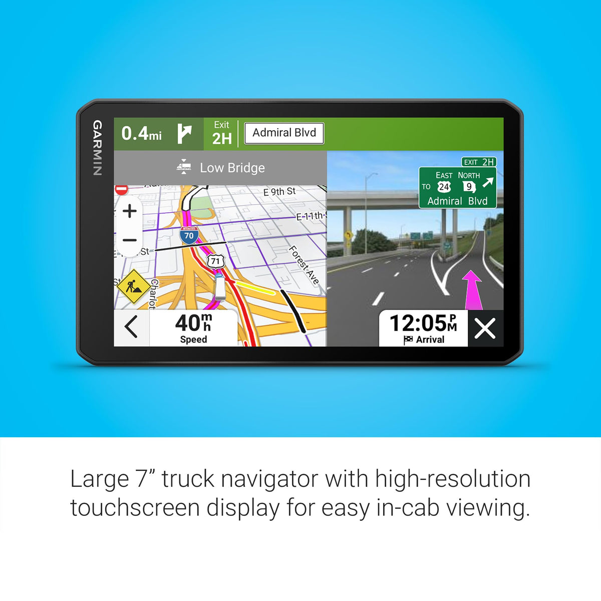 Garmin dēzl OTR720 BirdEye satellite imagery for destination previews and docking