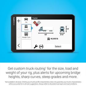 Garmin dēzl OTR720 community loading docks and parking features for trucks