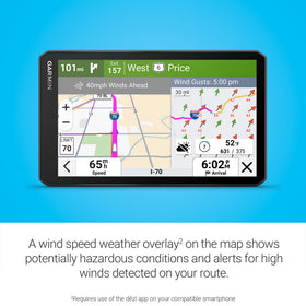 Garmin dēzl OTR720 PrePass notifications aid at weigh stations
