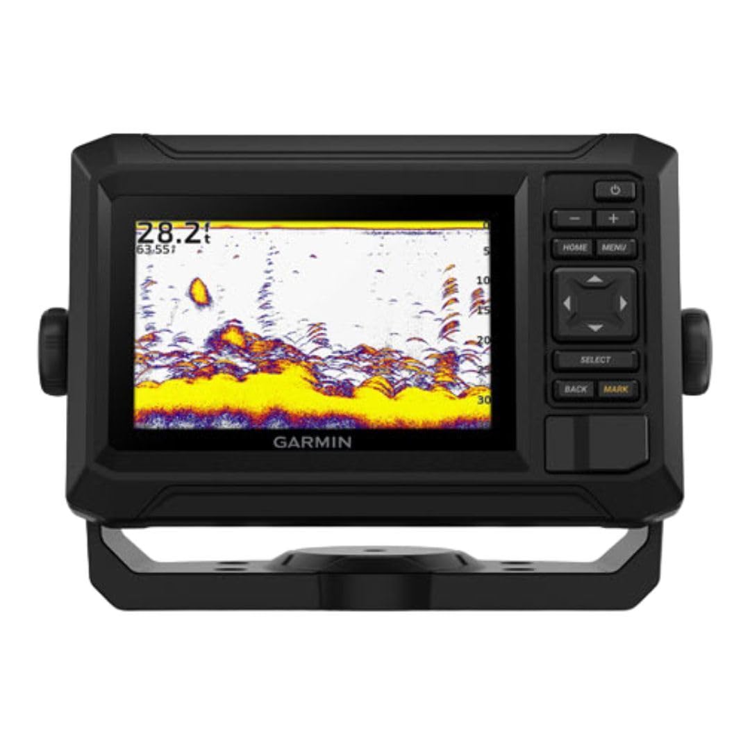 Garmin ClearVü sonar reveals underwater structures with high detail.