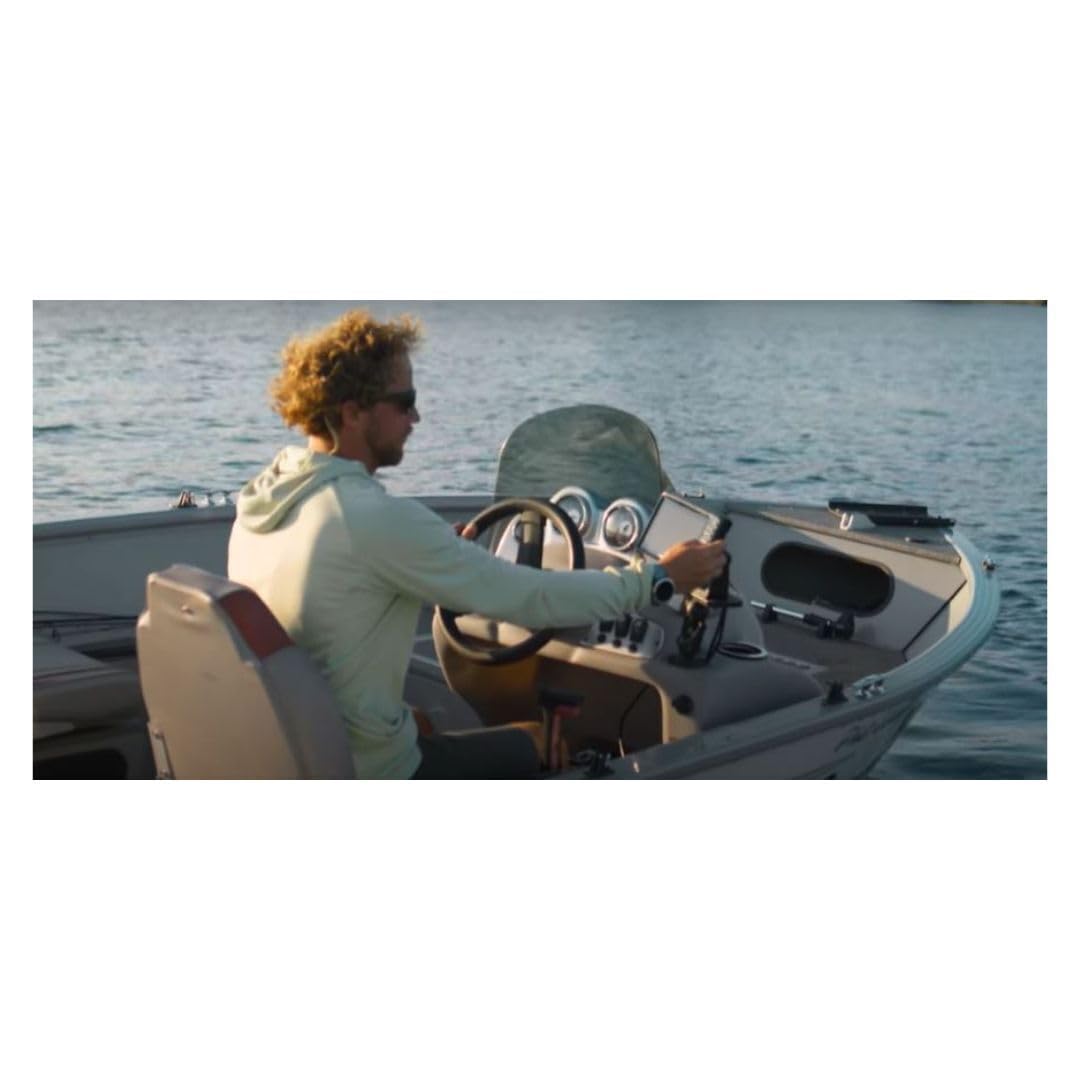 Garmin GT20-TM transducer delivers reliable sonar coverage and clear readings.