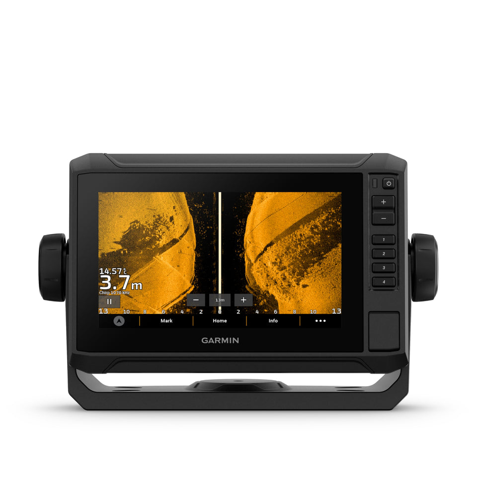 Garmin ECHOMAP UHD2 75sv display for easy on-water navigation.