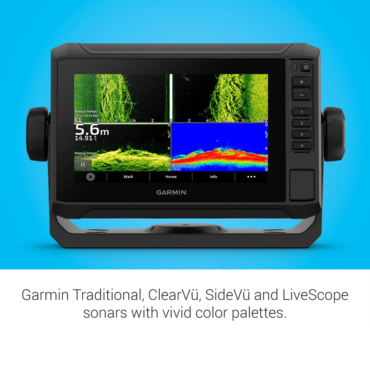 Wi-Fi sharing on Garmin ECHOMAP UHD2 75sv for sonar and routes.