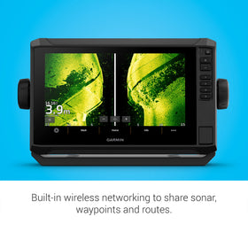 Garmin Echomap UHD2 LiveScope compatibility enables real-time underwater imaging.