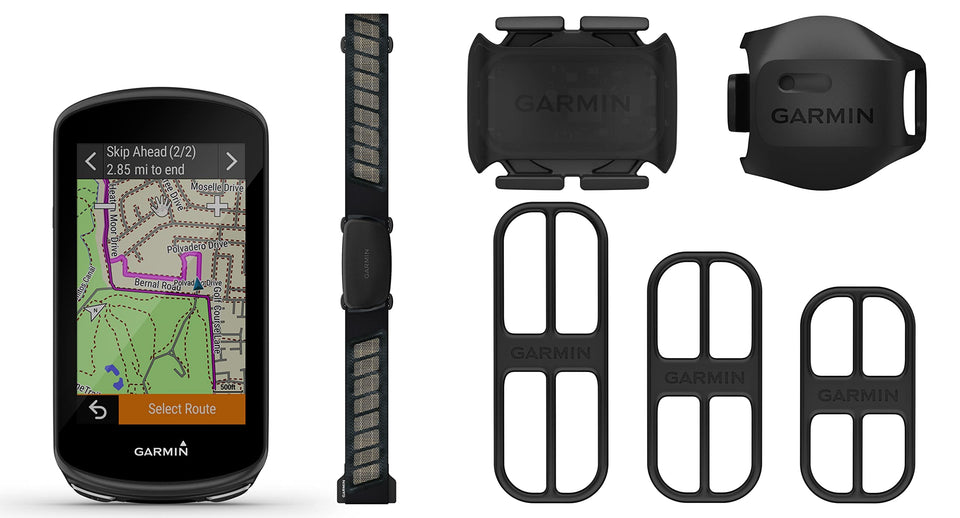 Garmin Edge 1030 Plus color touchscreen for navigation and performance tracking.