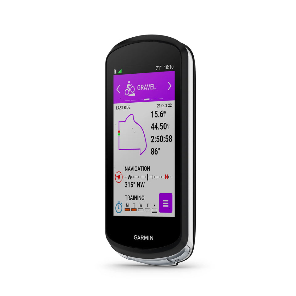 Garmin Edge 1040 Solar display with solar charging lens boosting battery life