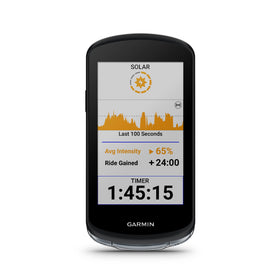 Garmin Edge 1040 Solar on-bike interface enabling quick data access on trails