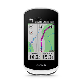 Garmin Edge Explore 2 mounted on handlebars shows navigation for confident riding.