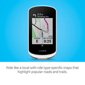 Garmin Edge Explore 2 safety alerts and live track enhance rider awareness.
