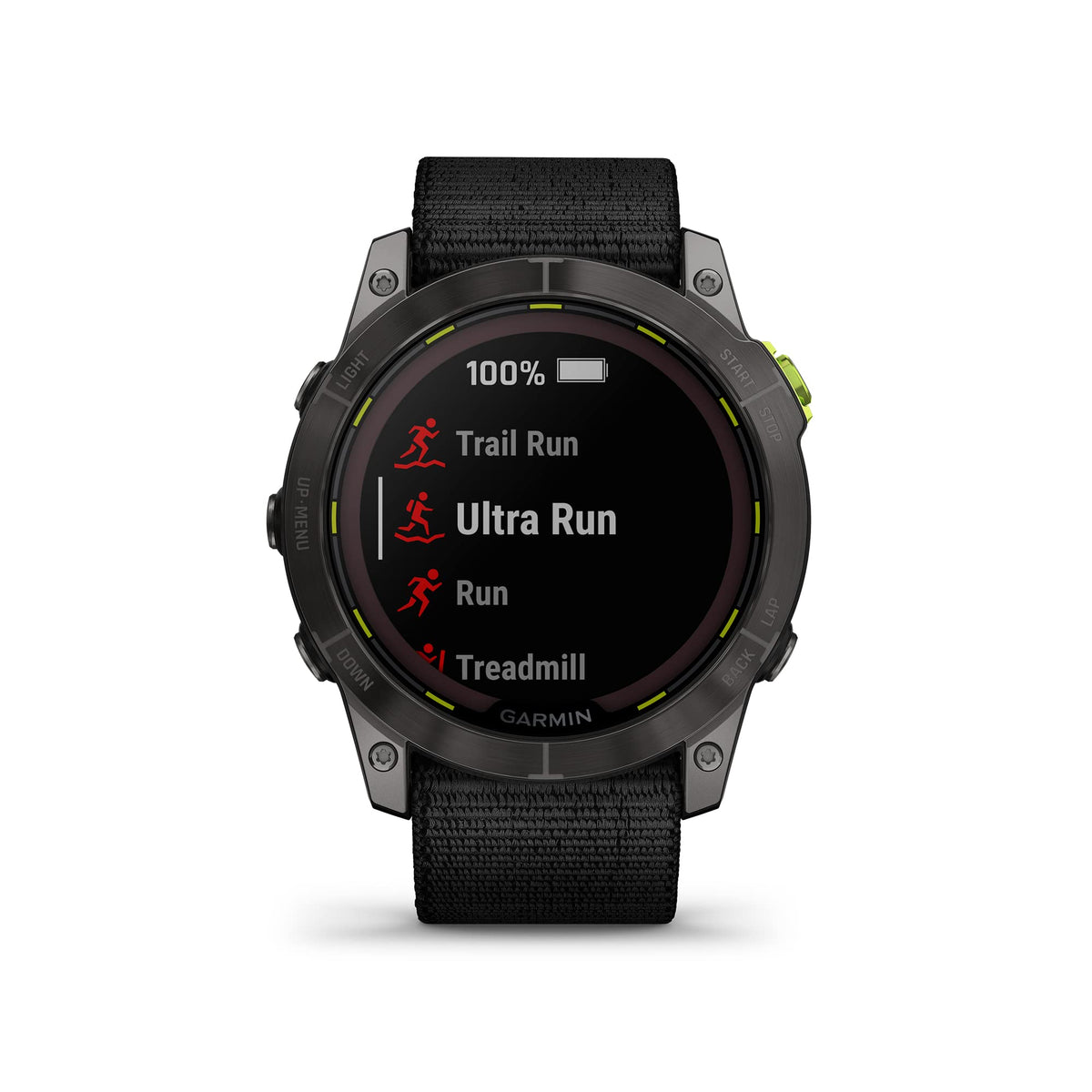 Garmin Enduro 2 showing GPS navigation with preloaded maps