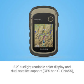 Garmin eTrex 32x uses GPS and GLONASS for reliable tracking.