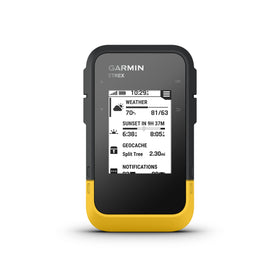 Garmin eTrex SE pairs with Explore app for updates and mapping functionality.