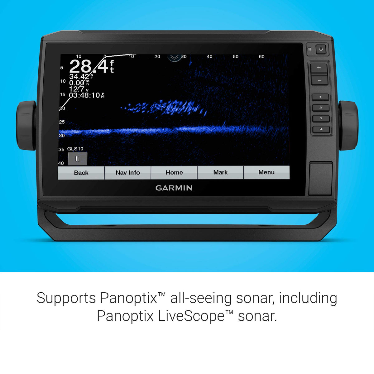 Garmin Force trolling motor integration allows on-screen motor control and waypoint routing.