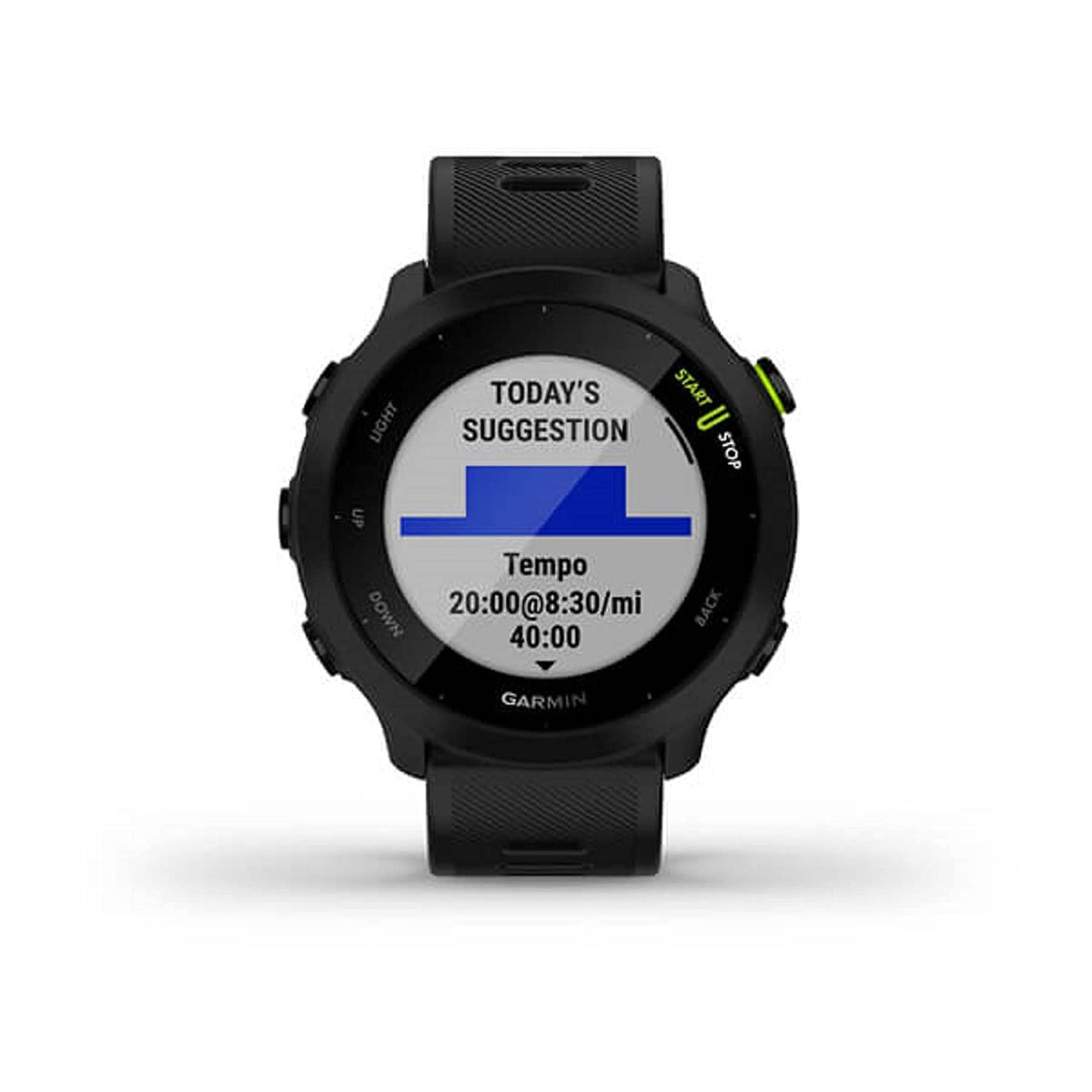 Garmin Forerunner 55 wrist wear demonstrates comfortable all-day wear during activities