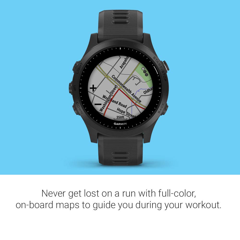 Garmin Forerunner 945 displaying Garmin Pay for quick, contactless payments.