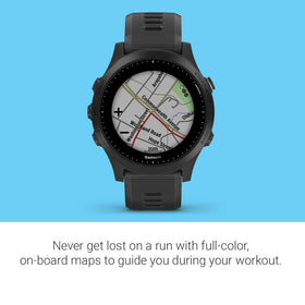 Garmin Forerunner 945 displaying Garmin Pay for quick, contactless payments.