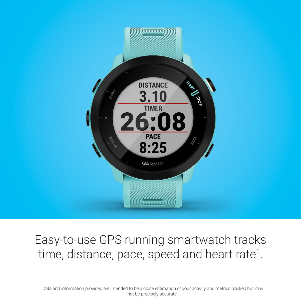 Garmin Forerunner 55 battery life up to two weeks for everyday wear