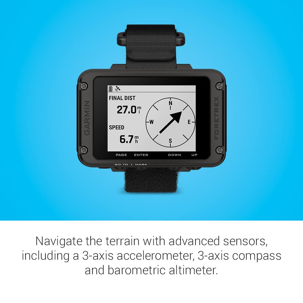 Garmin Foretrex 801 jumpmaster mode assisting with altitude release point calculations.