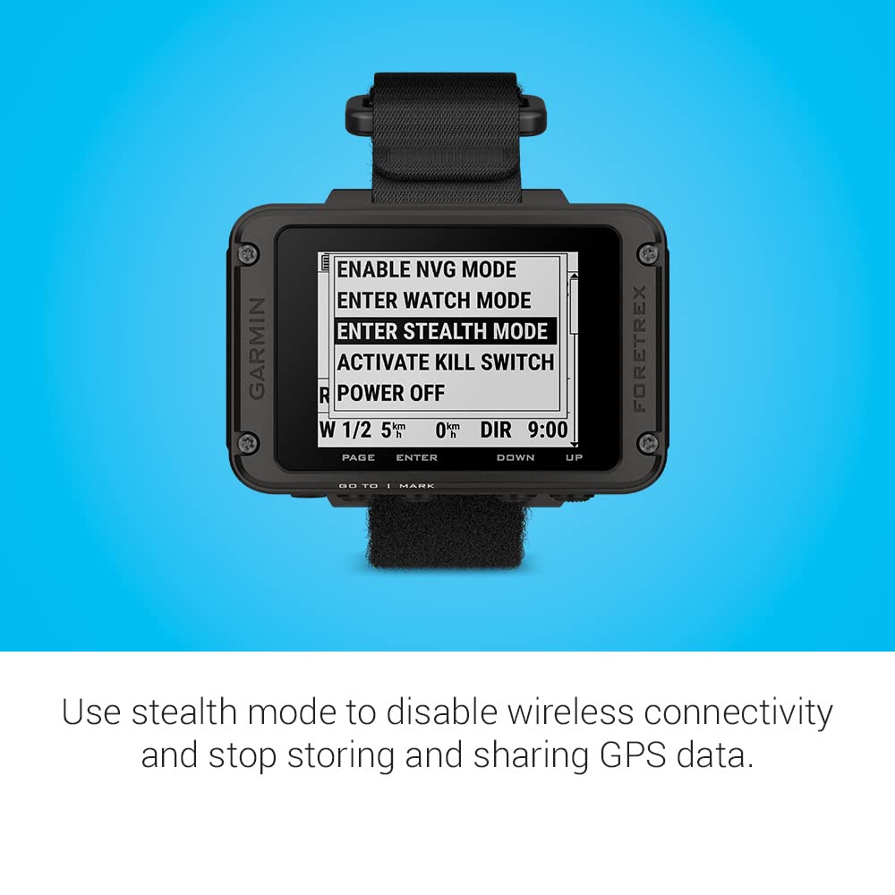 Garmin Foretrex 801 screen readable with night vision goggles for night use.