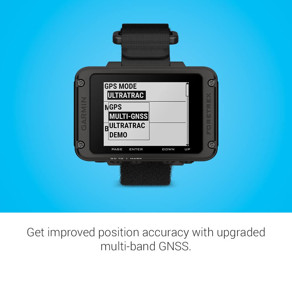 Garmin Foretrex 801 stealth mode and kill switch for data protection in the field.