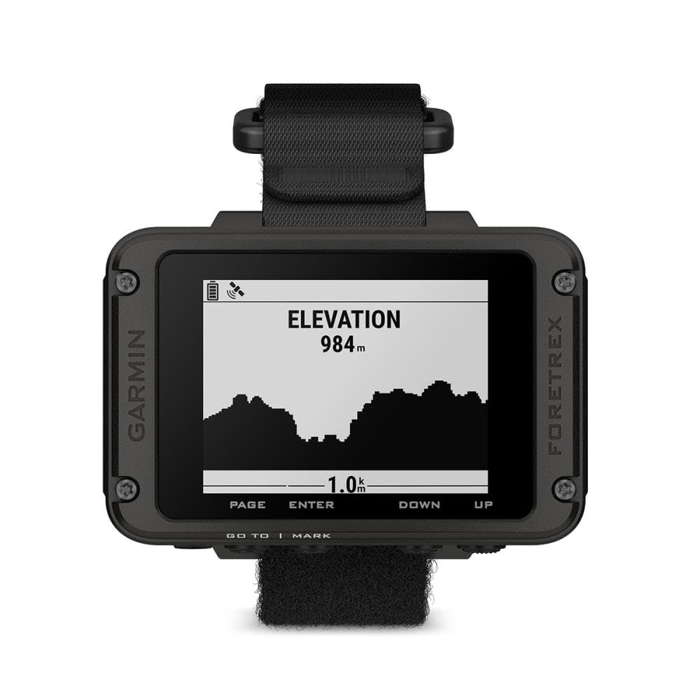 Garmin Foretrex 801 wrist-mount GPS in action for hands-free navigation on rugged trails
