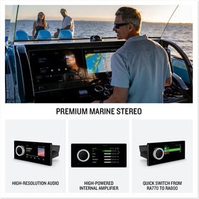 RA800 4.3-inch LCD display delivers sharp visuals even in bright daylight