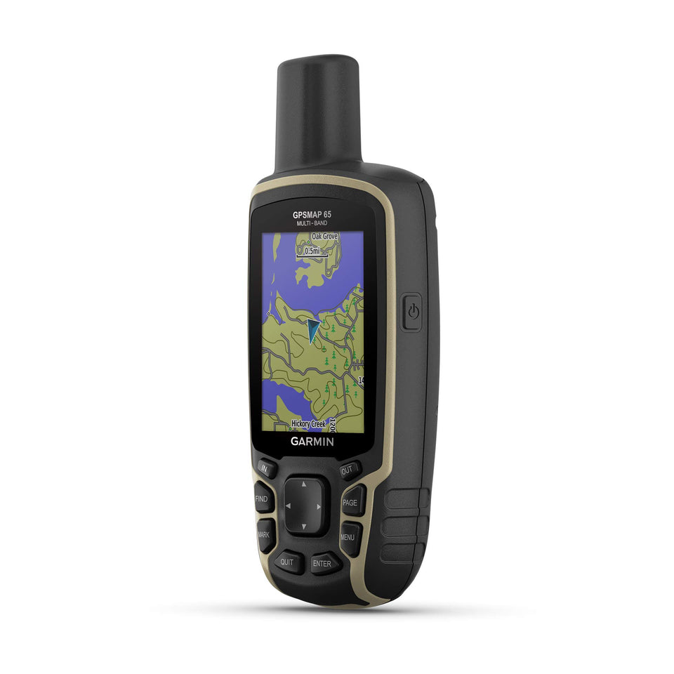 Garmin GPSMAP 65 with a bright 2.6 inch color display for outdoor clarity
