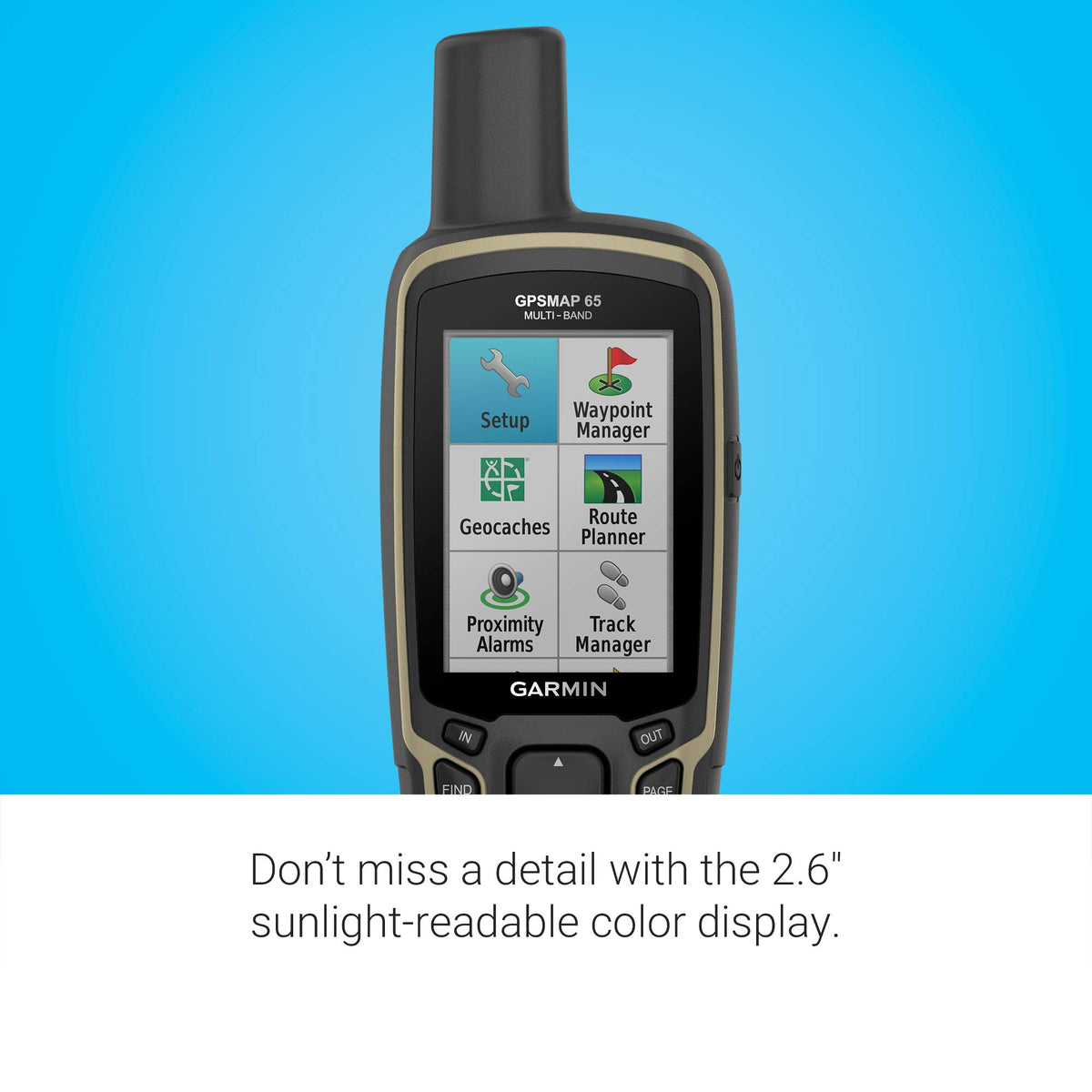 Garmin GPSMAP 65 Bluetooth and ANT+ connectivity for data syncing
