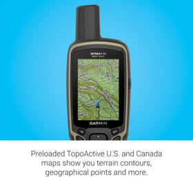 Garmin GPSMAP 65 routable TopoActive mapping for guided navigation