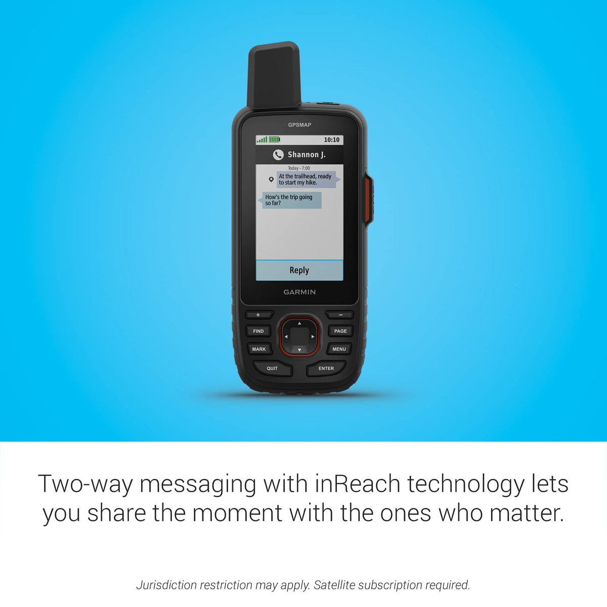 Garmin GPSMAP 67i TopoActive maps display for confident route planning