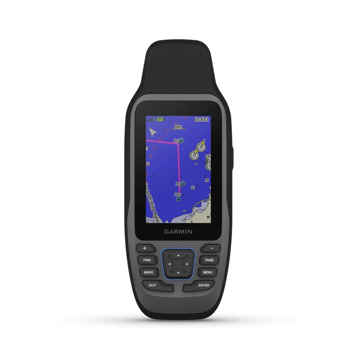 Garmin GPSMAP 79sc sunlight-readable display for daytime navigation.