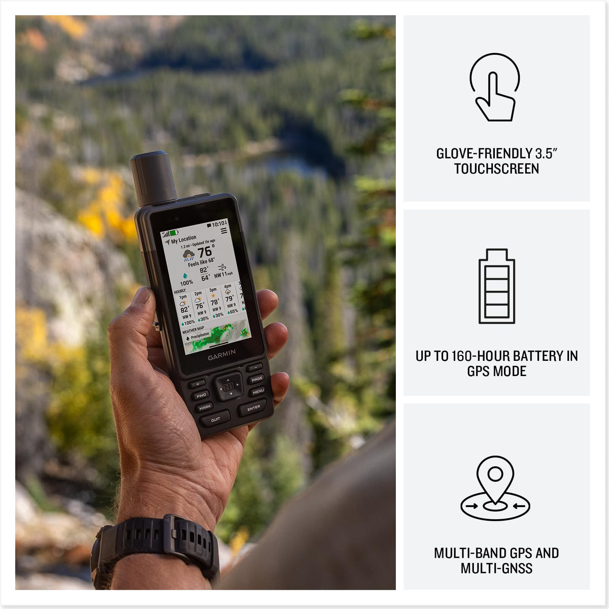 Garmin GPSMAP H1 up to 145-hour GPS battery supports long expeditions