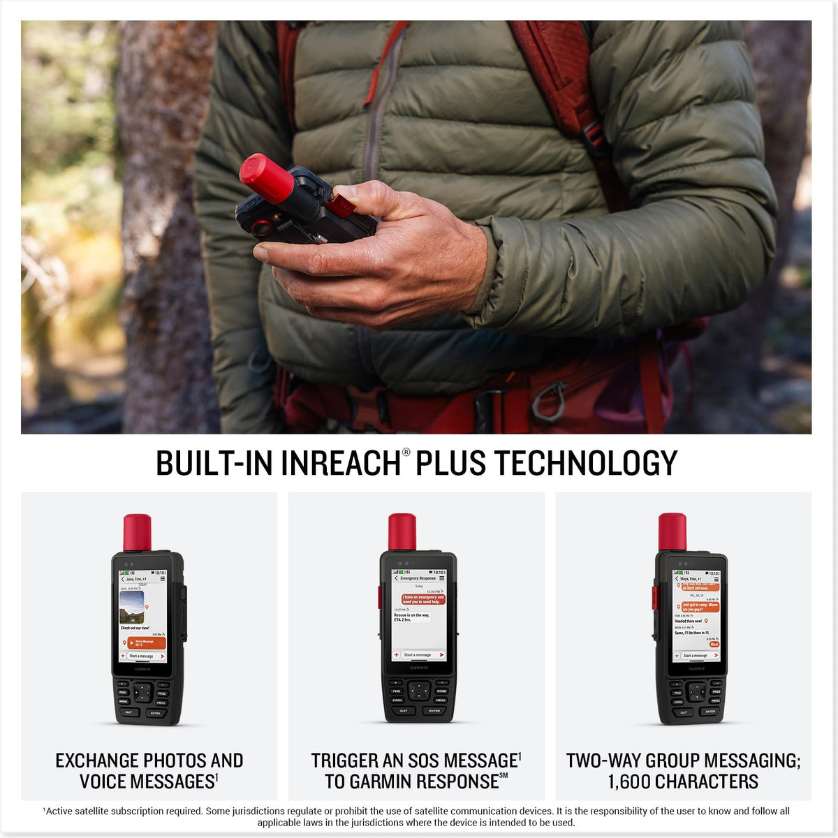 Garmin GPSMAP H1i Plus TopoActive maps for confident trail navigation.